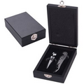 Wine Opener Set in Black Wood Case - Laser Engrave